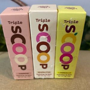 The Beauty Spy 3-piece Triple Scoop Hydrating Lip Balm Set Calorie Free